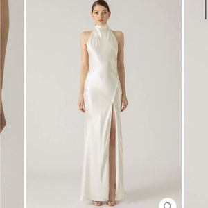 Sau Lee Penelope Backless Satin Gown